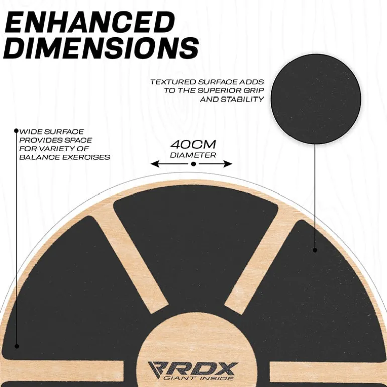 RDX W1 Wooden Wobble Round Balance Board