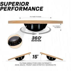 RDX W1 Wooden Wobble Round Balance Board