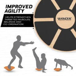 RDX W1 Wooden Wobble Round Balance Board