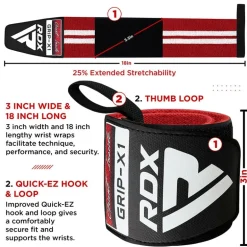 RDX W4 Wrist Support Wraps for Weight Lifting