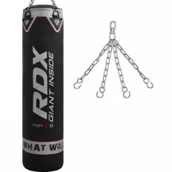 RDX X1 4ft / 5ft 2-in-1 Black Boxing & MMA Training Punch Bag Set